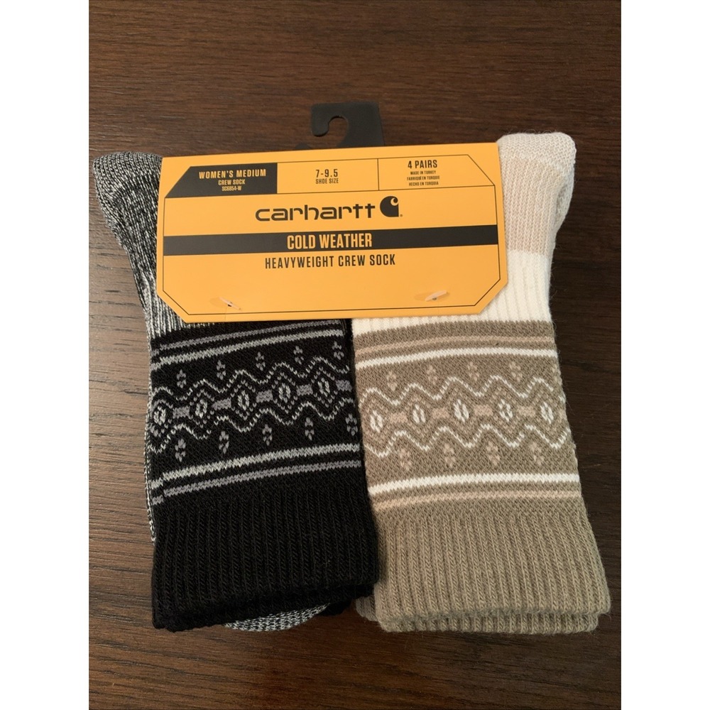 Carhart Cold Weather Heavyweight Crew Socks M 7-9.5 NEW - 4 Pairs Women's